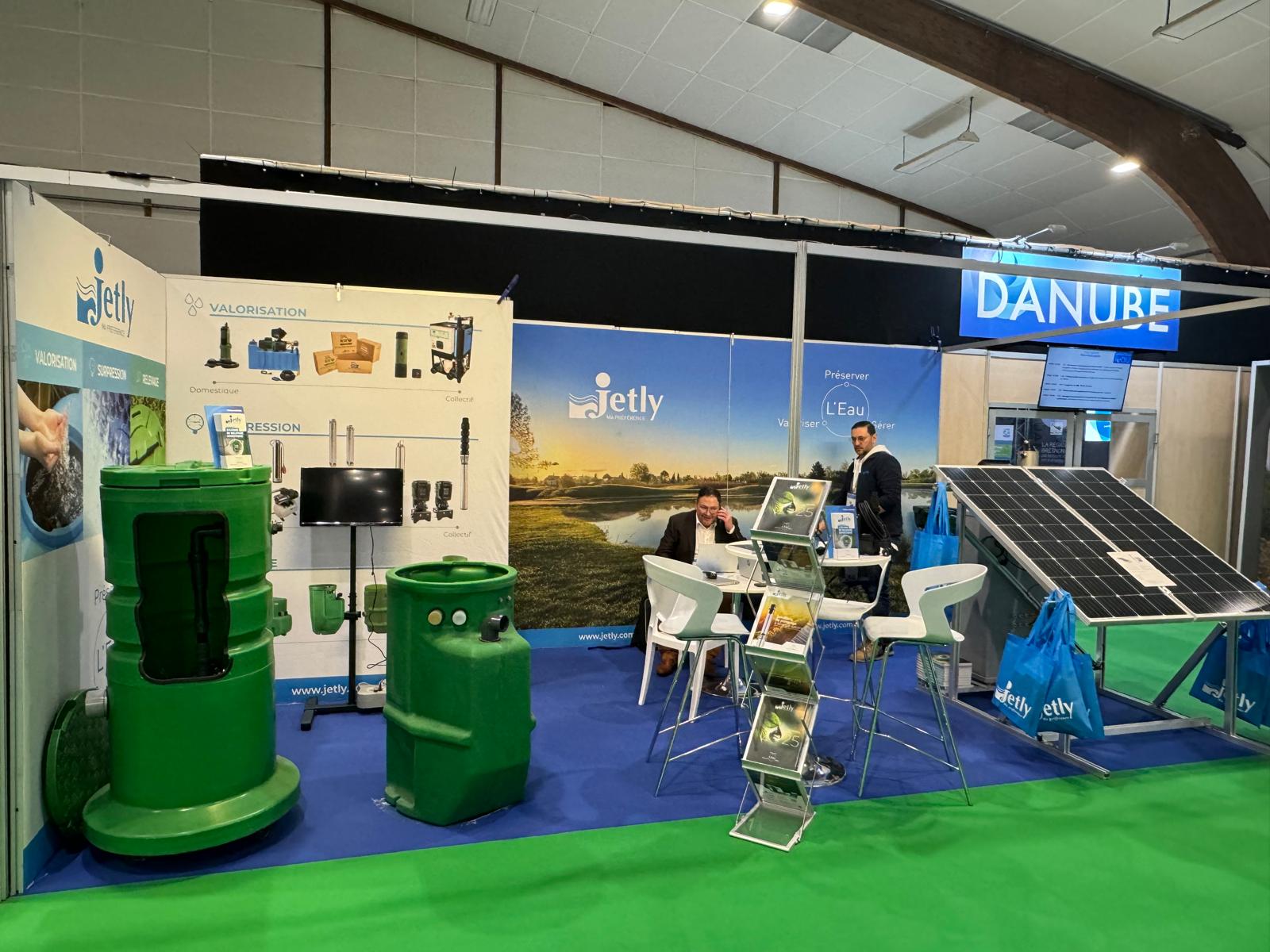 Photo du stand Jetly lors du salon Carrefour de l'eau 2025, présentant nos dernières innovations